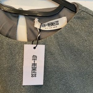 #550 NWT 4TH & RECKLESS ABRIANNA METALLIC DRESS SIZE: MEDIUM